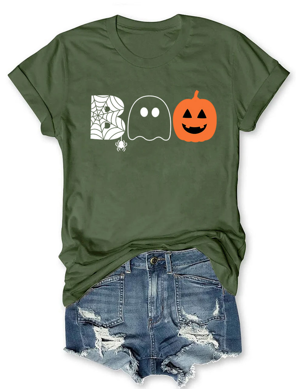 Boo Halloween Ghost Basketball T-shirt