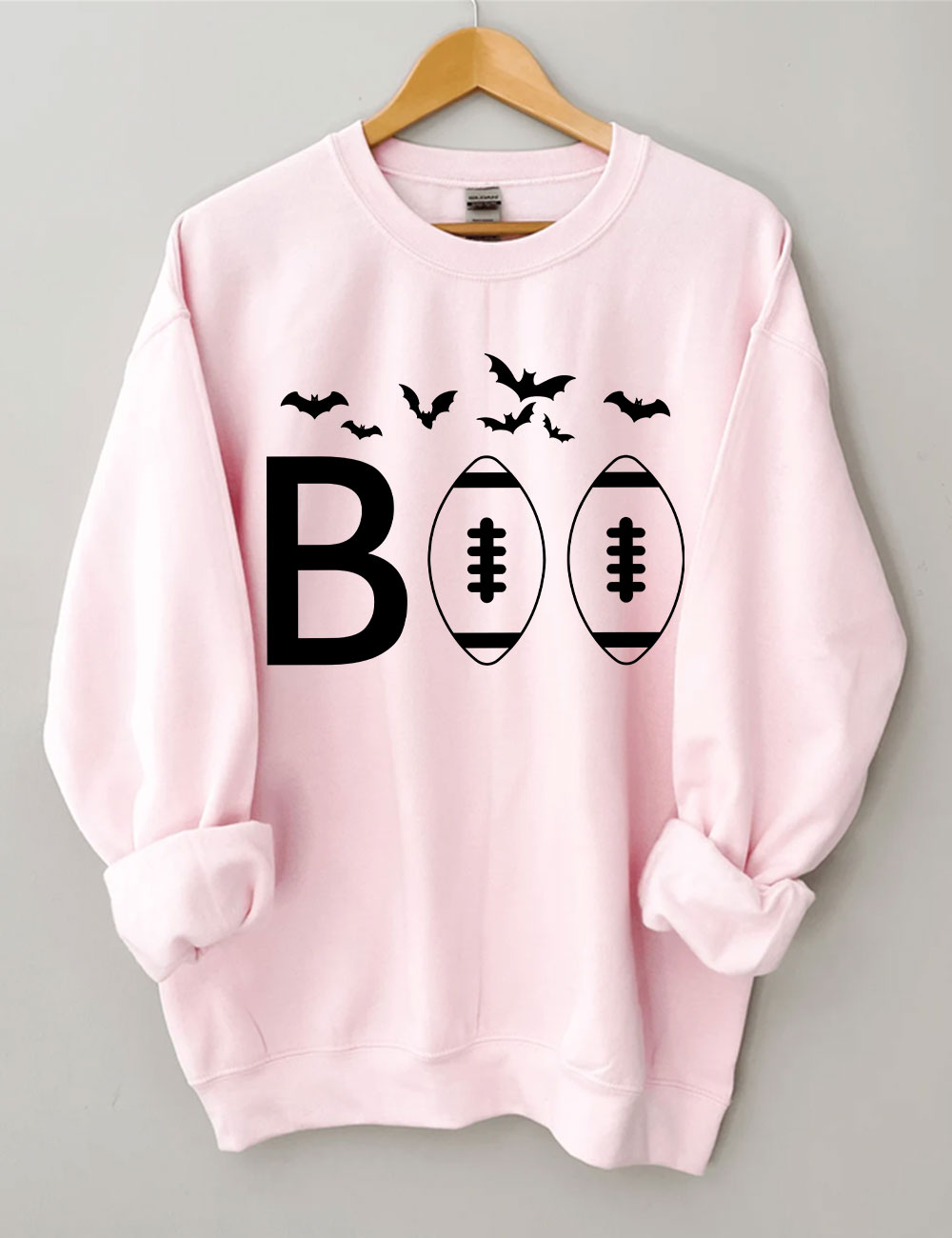 BOO Halloween Football Sweatshirt