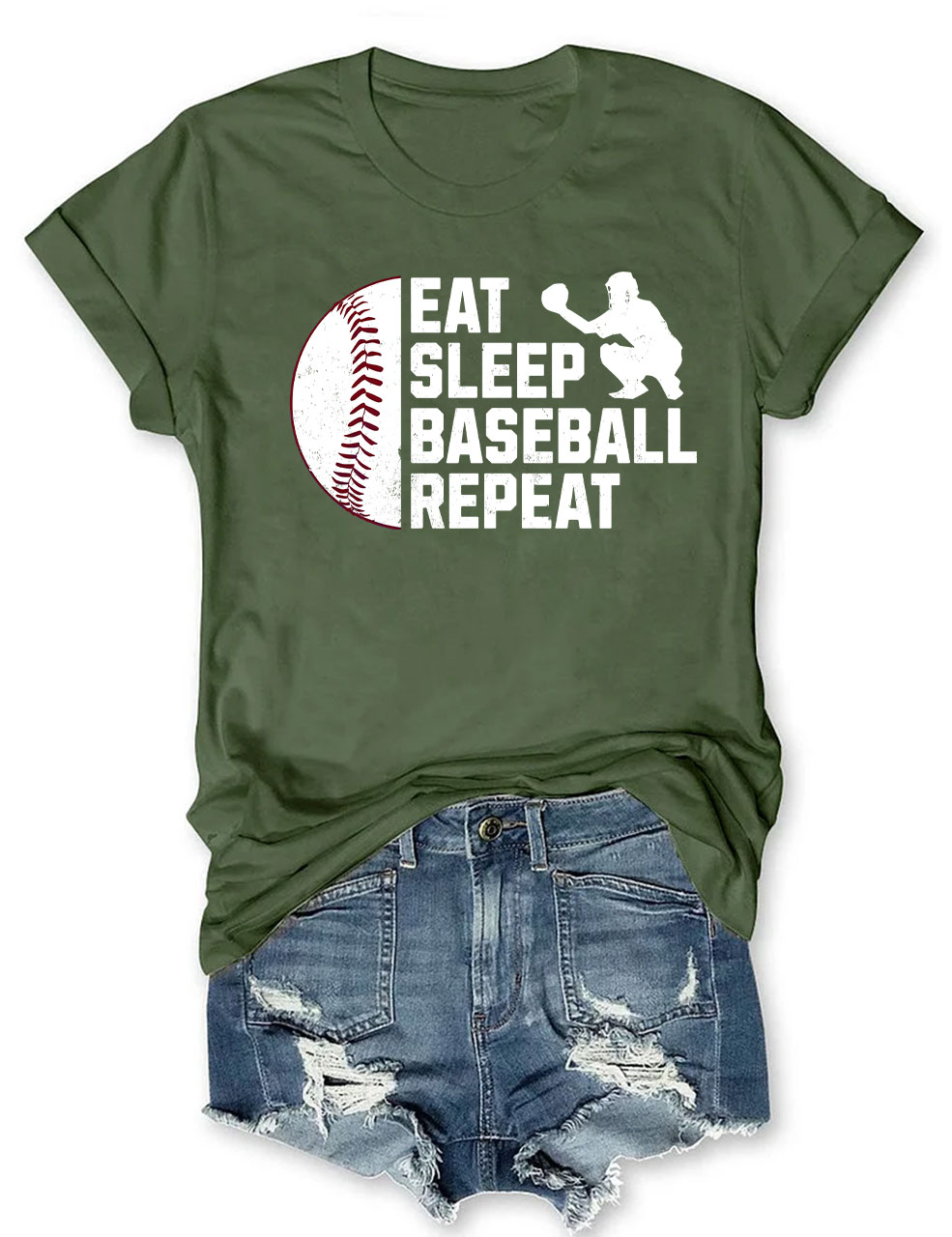 Eat Sleep Baseball Repeat T-shirt