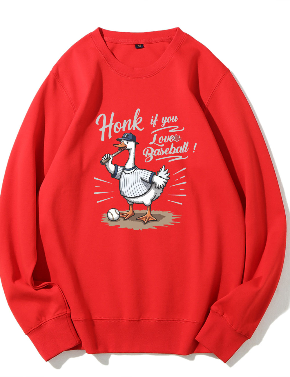 Honk If You Love Baseball Funny Goose Sweatshirt