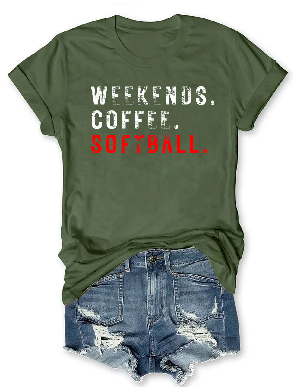 Weekends Coffee Softball T-shirt