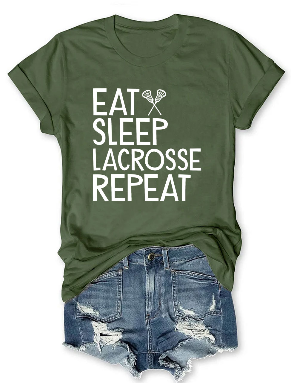 Eat Sleep Lacrosse Repeat Funny T-shirt