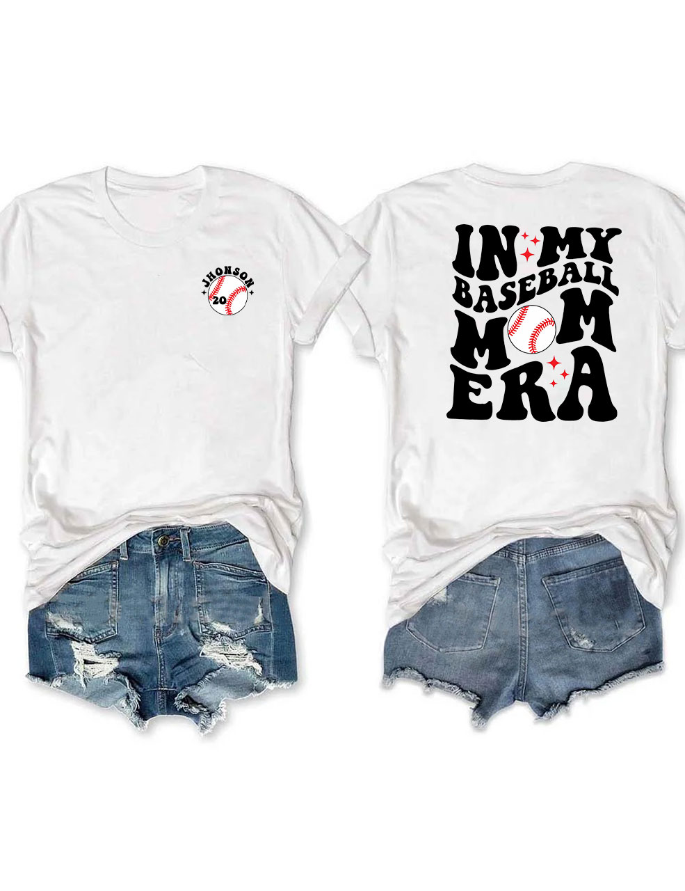 Custom In My Baseball Mom Era Funny T-shirt