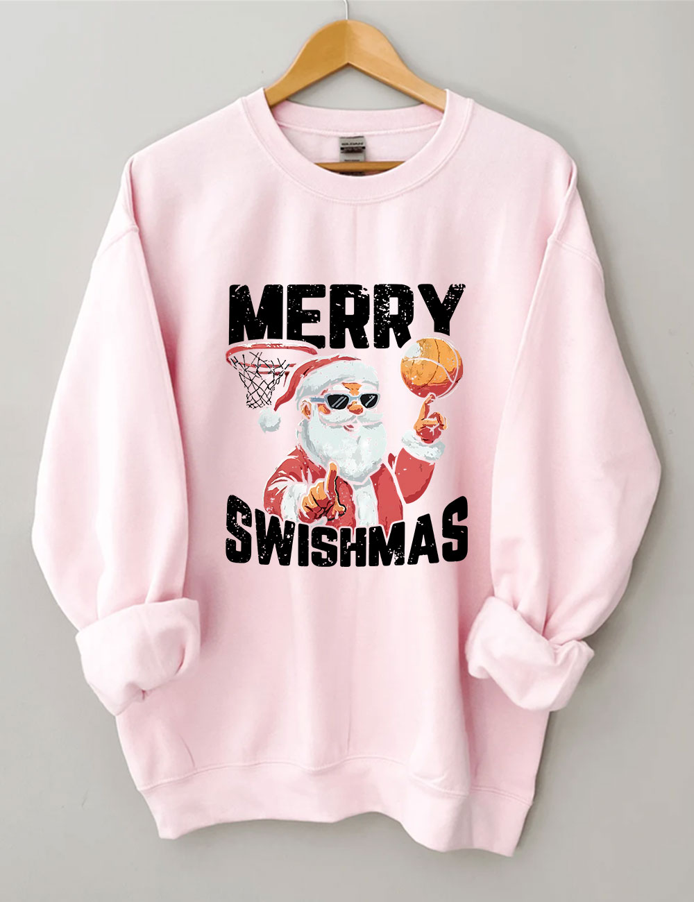 Merry Swishmas Basketball Sweatshirt