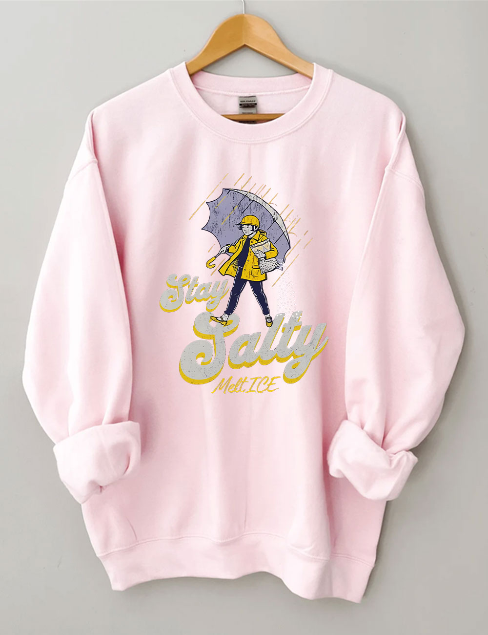 Subtle Anti Ice Stay Salty Protest Sweatshirt