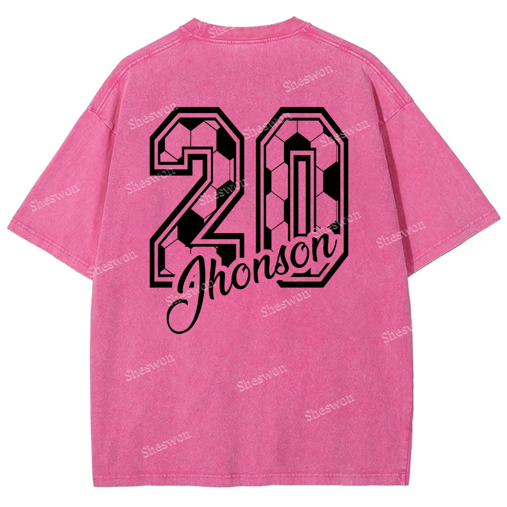 Custom Soccer Washed T-shirt
