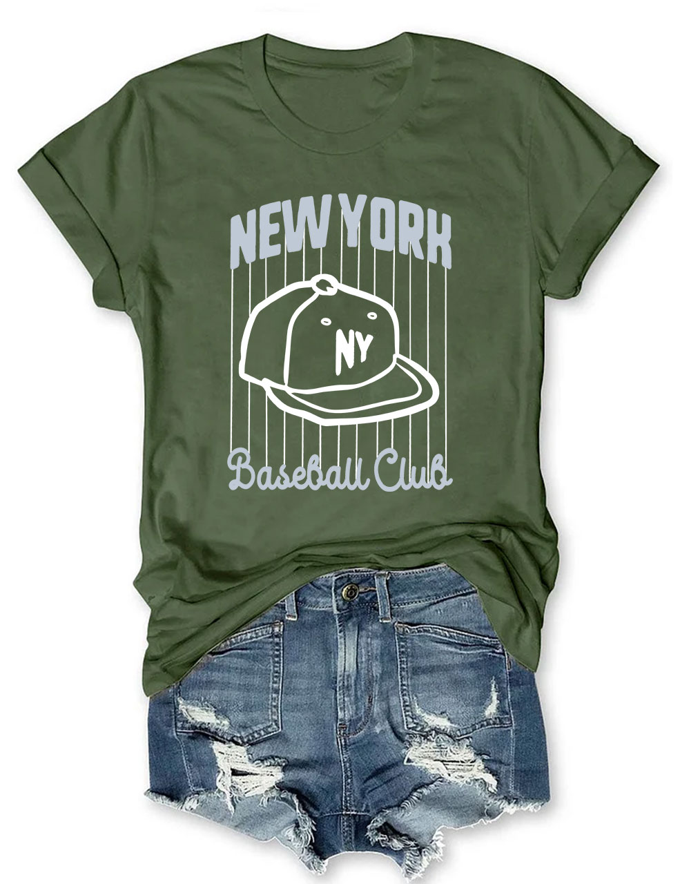 Retro New York Pinstripes Baseball T-Shirt