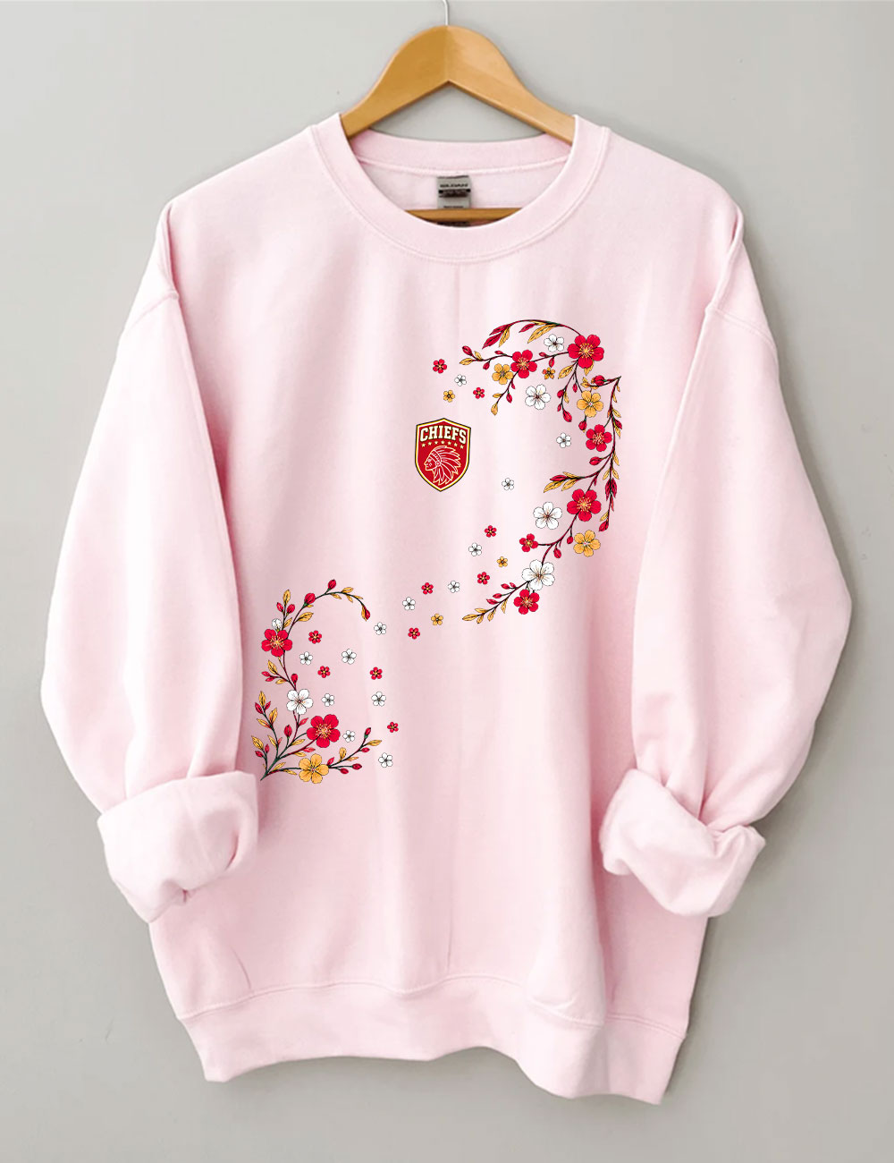 Chiefs Floral Football Sweatshirt
