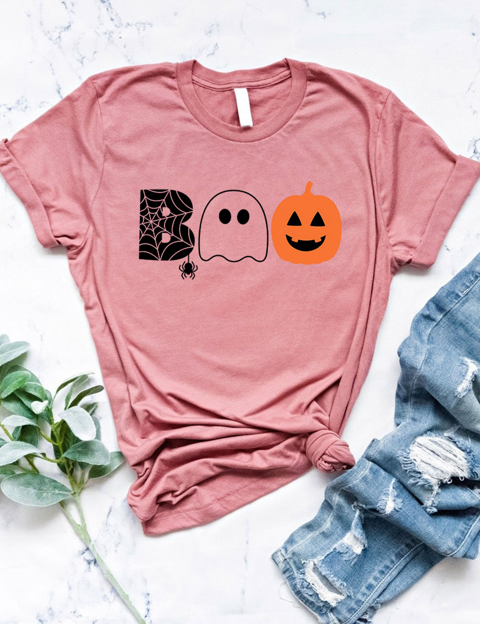 Boo Halloween Ghost Basketball T-shirt