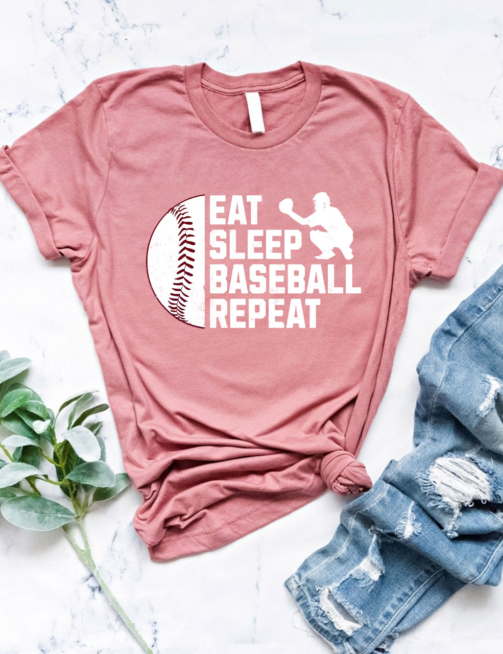 Eat Sleep Baseball Repeat T-shirt