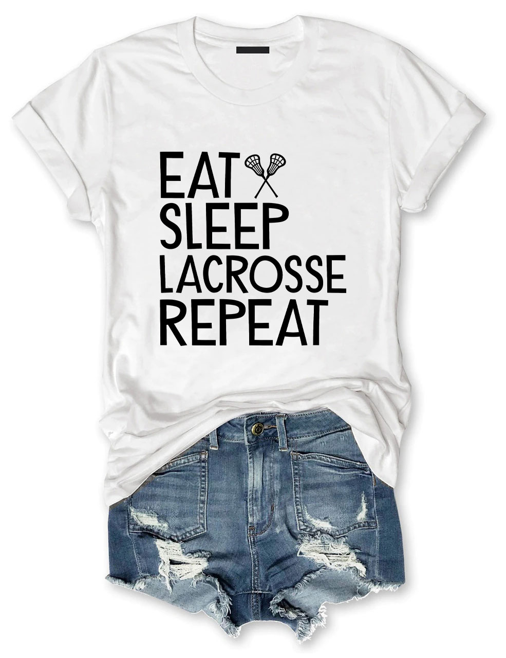 Eat Sleep Lacrosse Repeat Funny T-shirt