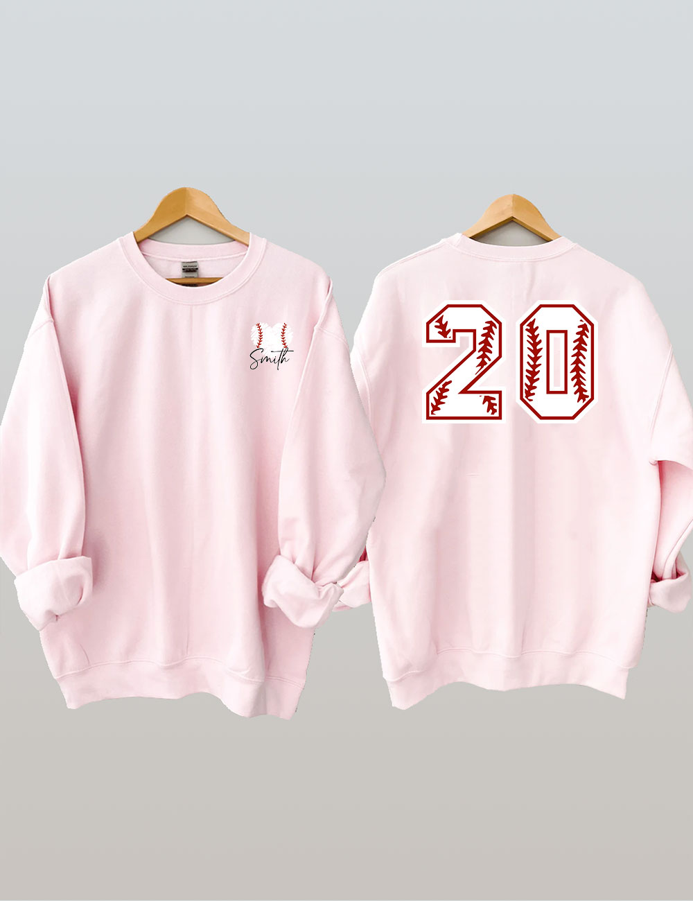 Custom Baseball Heart Funny Sweatshirt