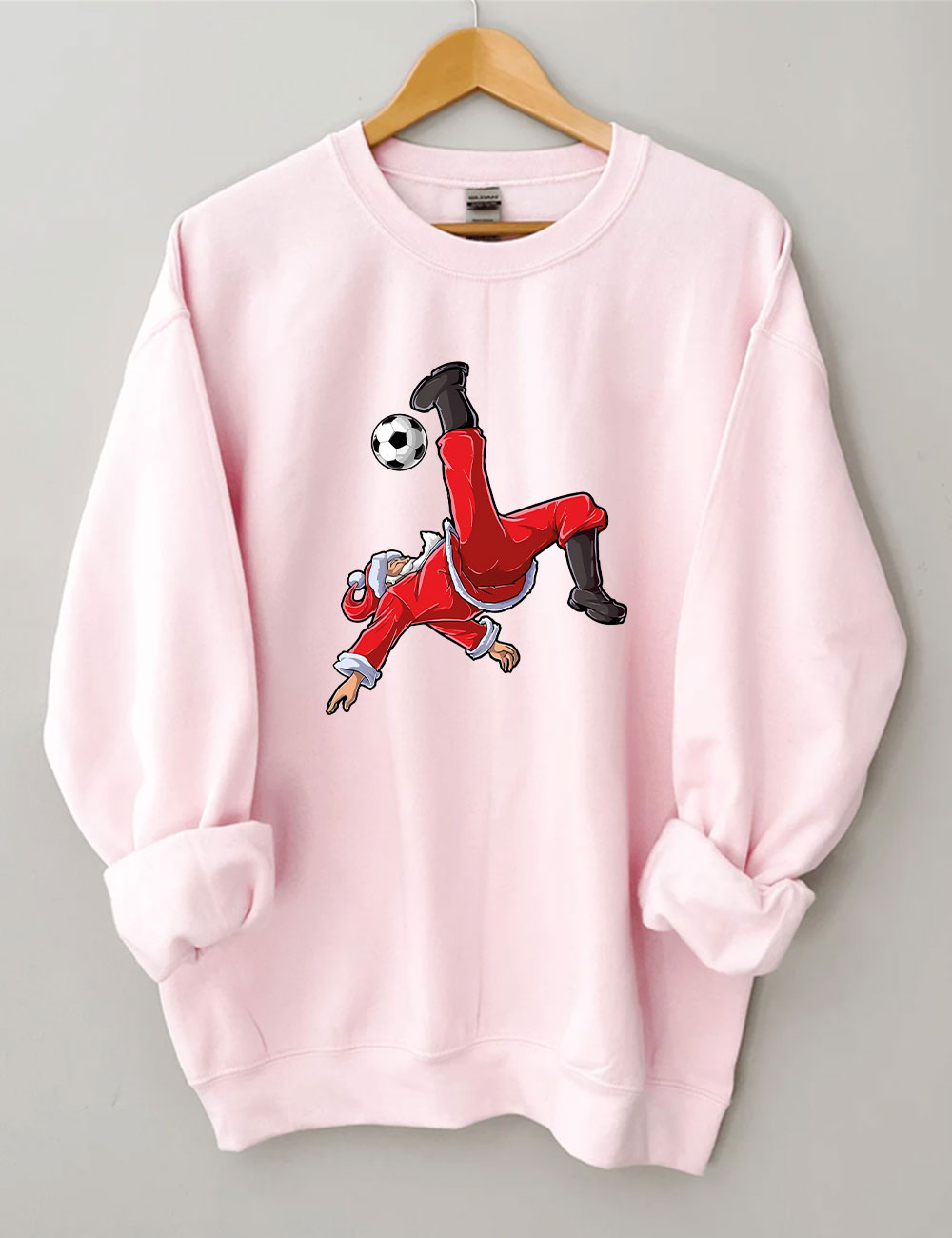 Christmas Soccer Santa Funny Sweatshirt