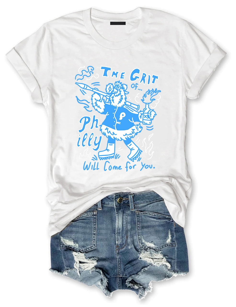 Phillie Phanatic The Grit of Philly will come for you Funny T-Shirt