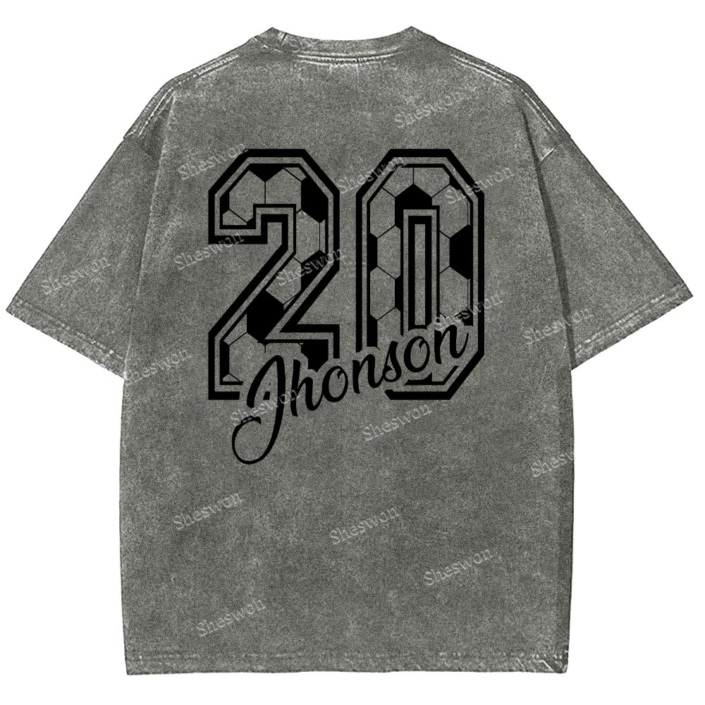 Custom Soccer Washed T-shirt