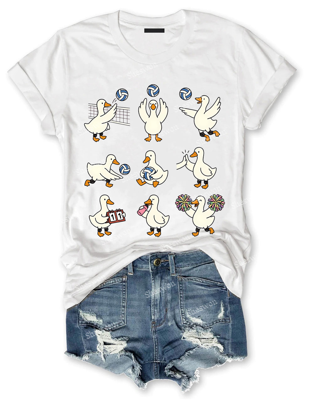 Funny Goose Volleyball Team T-shirt
