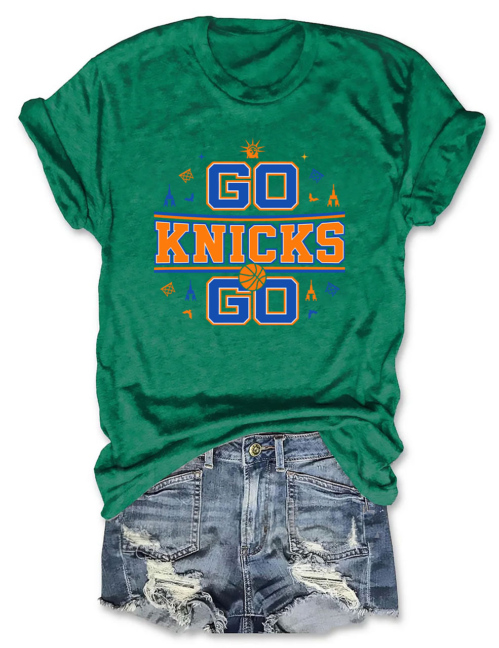 Go Knicks Basketball Team Funny Basketball T-shirt