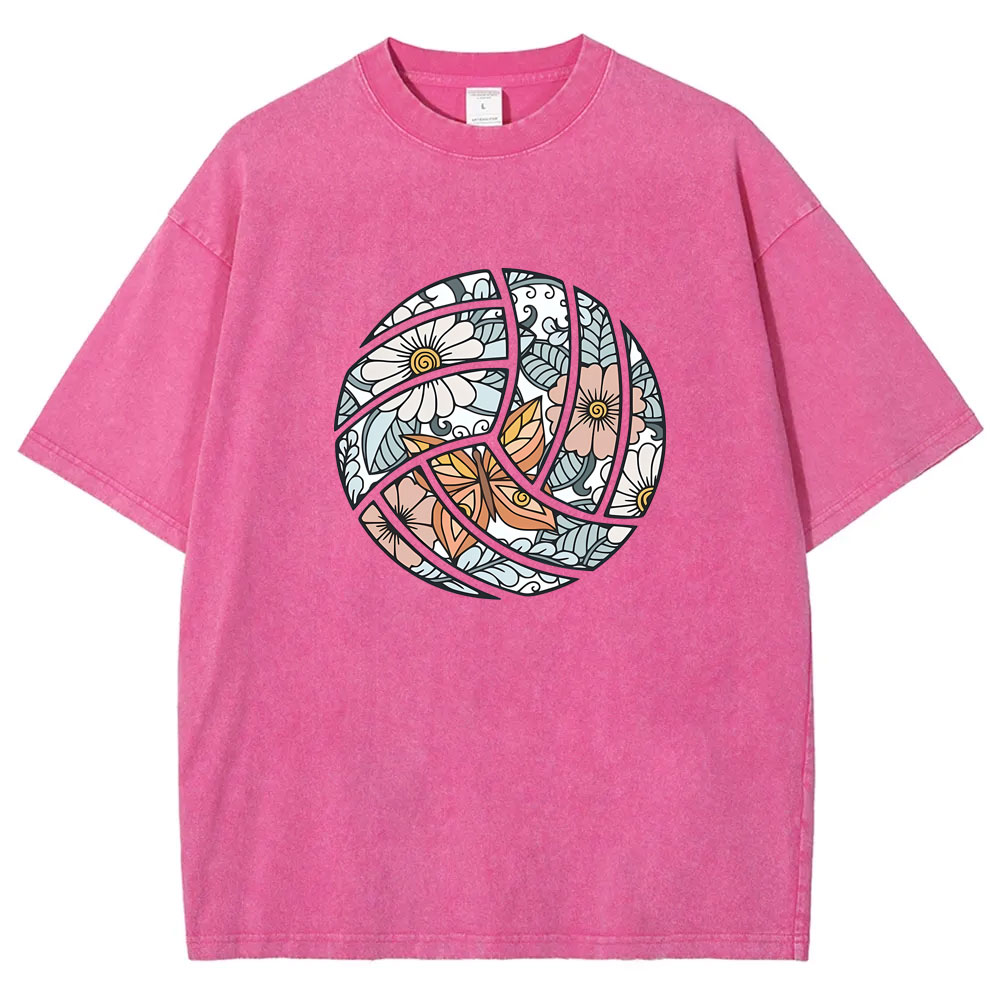 Floral Volleyball Washed T-shirt