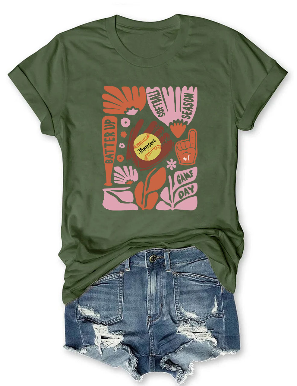 Custom Softball Mom T-shirt