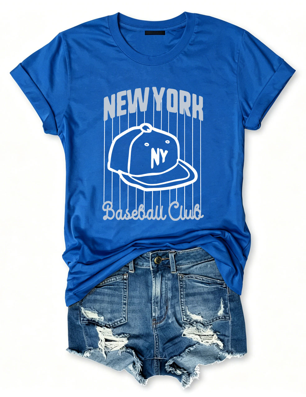 Retro New York Pinstripes Baseball T-Shirt