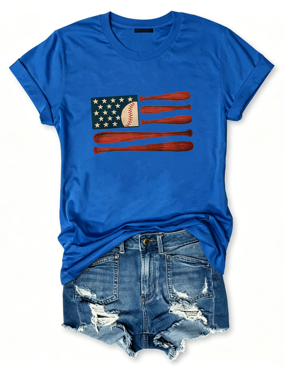 American Flag Baseball T-Shirt