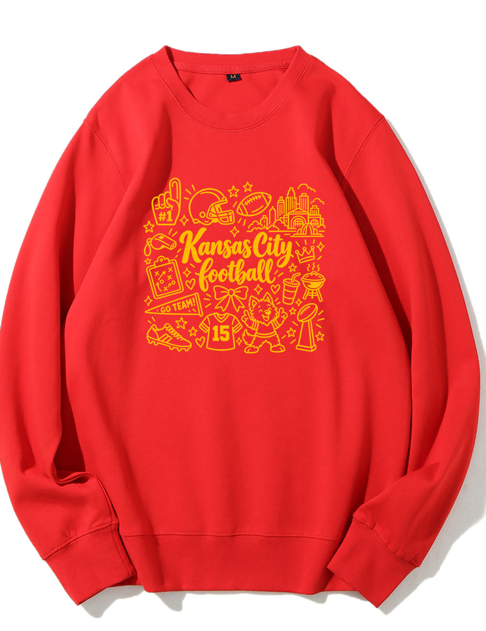 Kansas City Football Doodle Art Sweatshirt