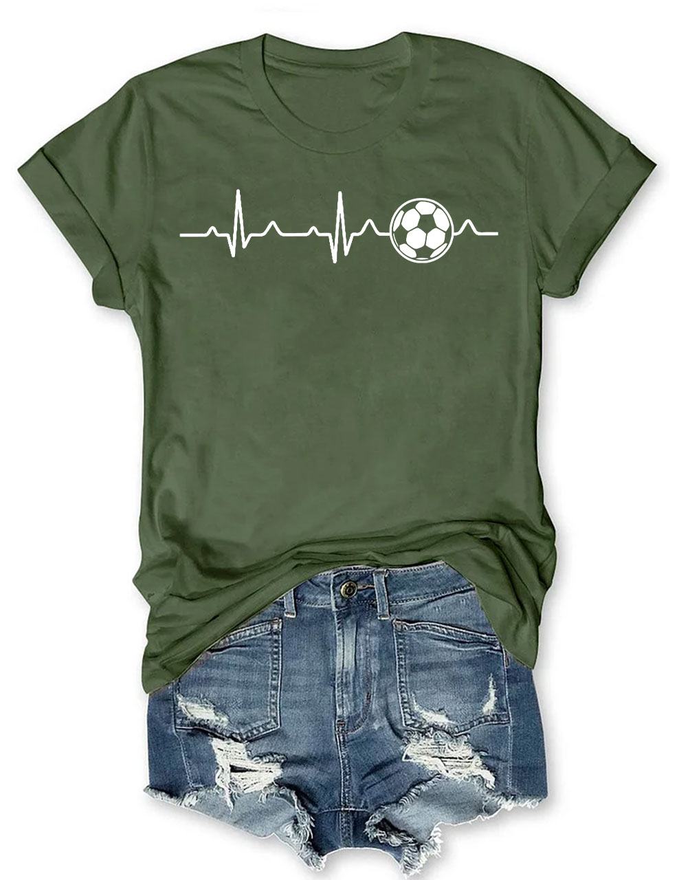Football Heartbeat T-shirt