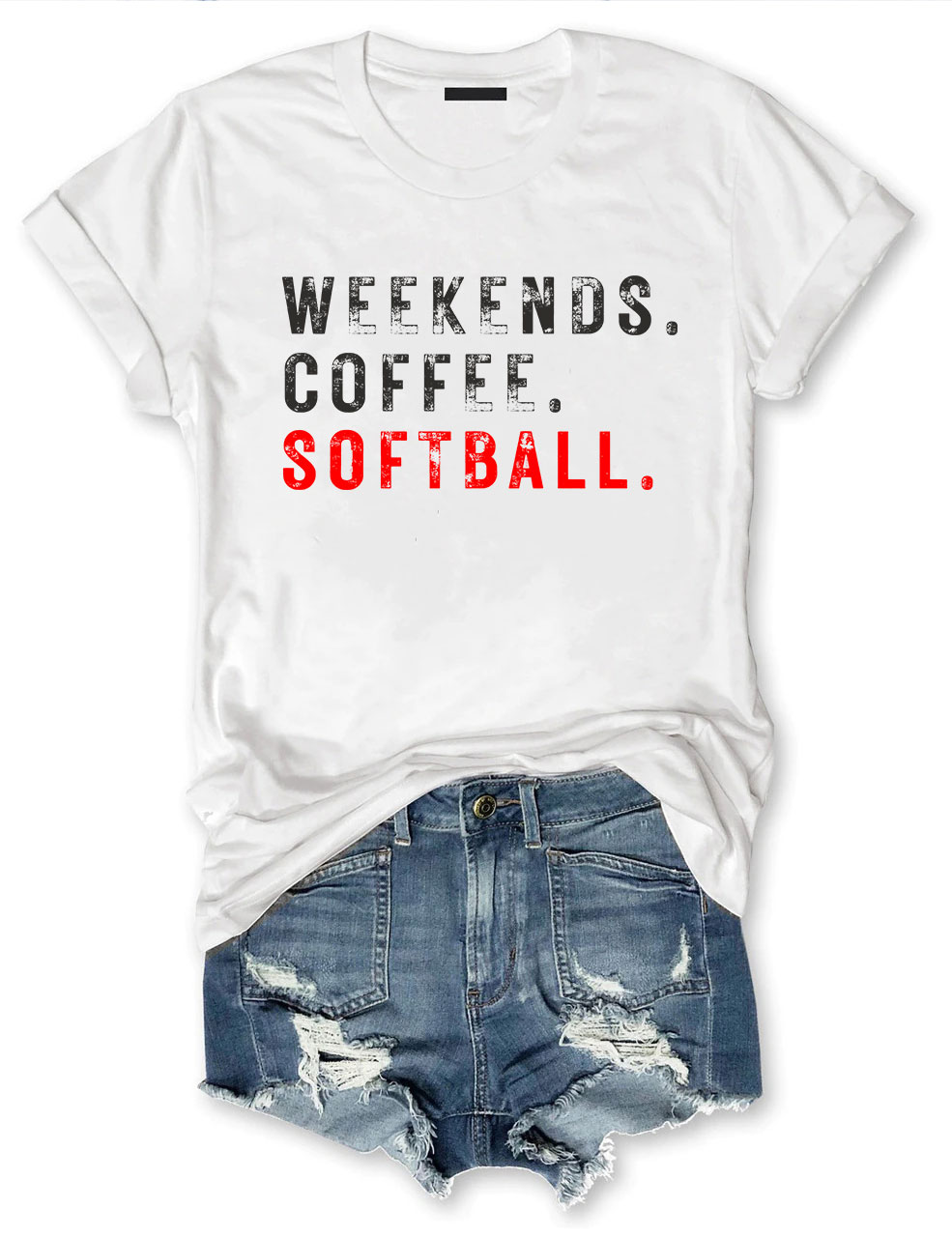 Weekends Coffee Softball T-shirt