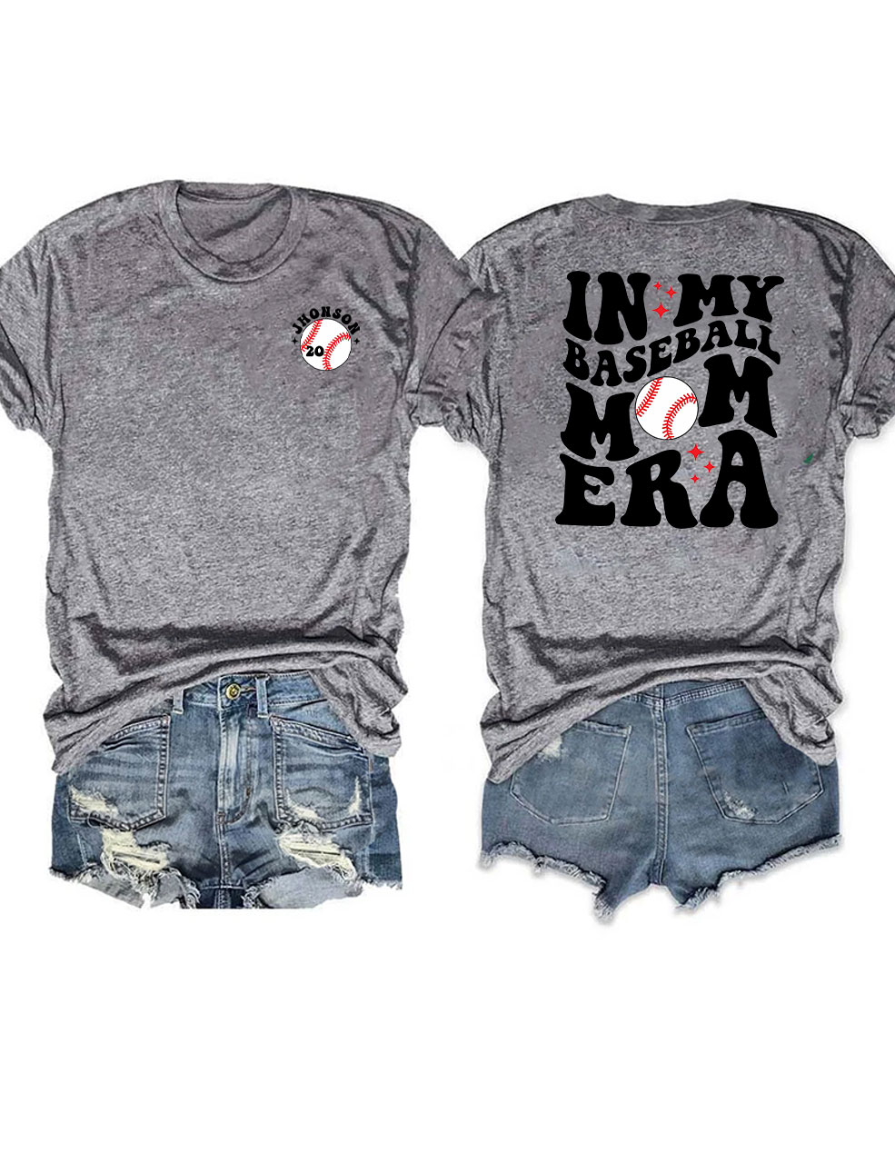 Custom In My Baseball Mom Era Funny T-shirt