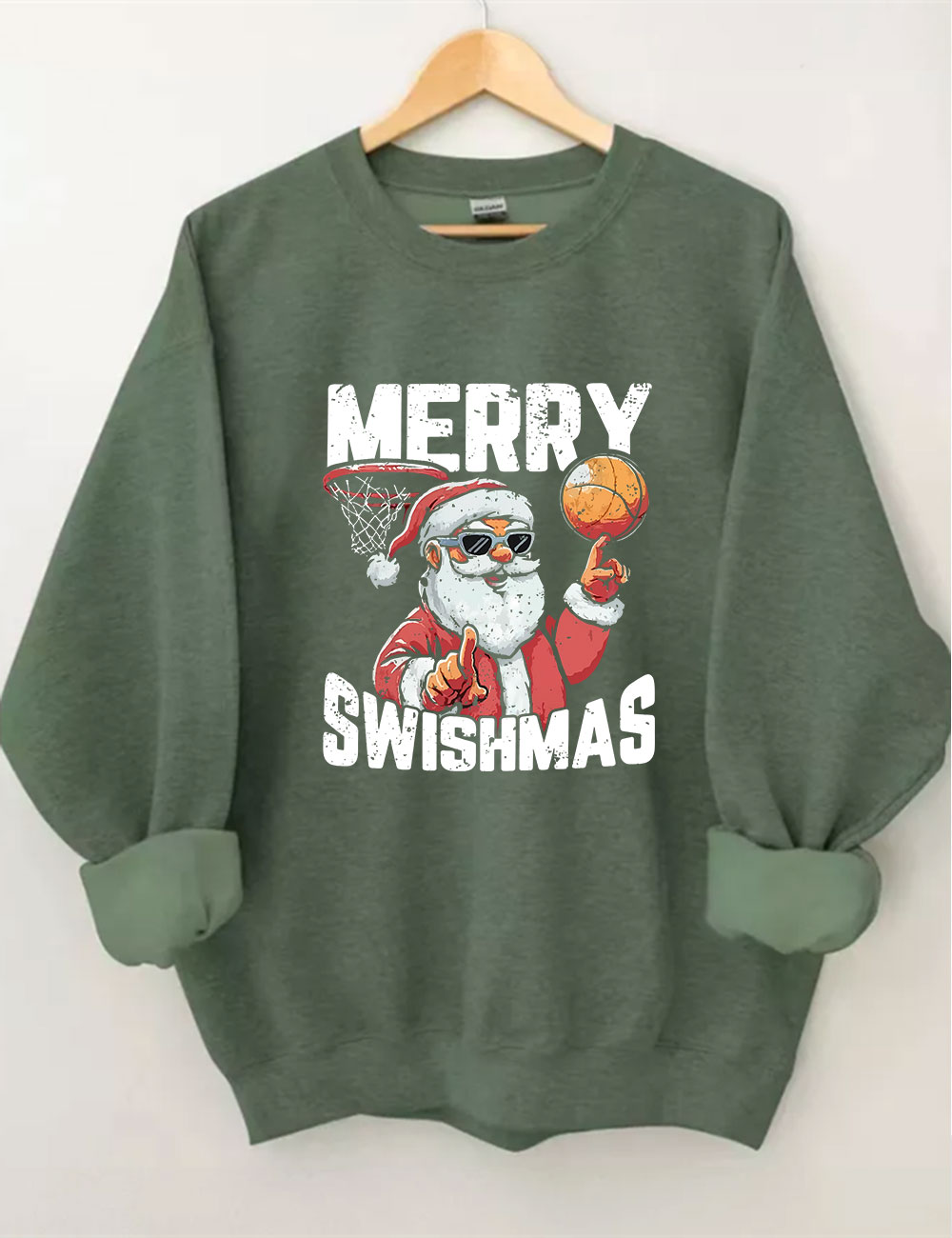 Merry Swishmas Basketball Sweatshirt