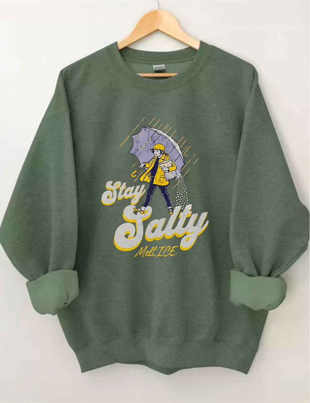 Subtle Anti Ice Stay Salty Protest Sweatshirt