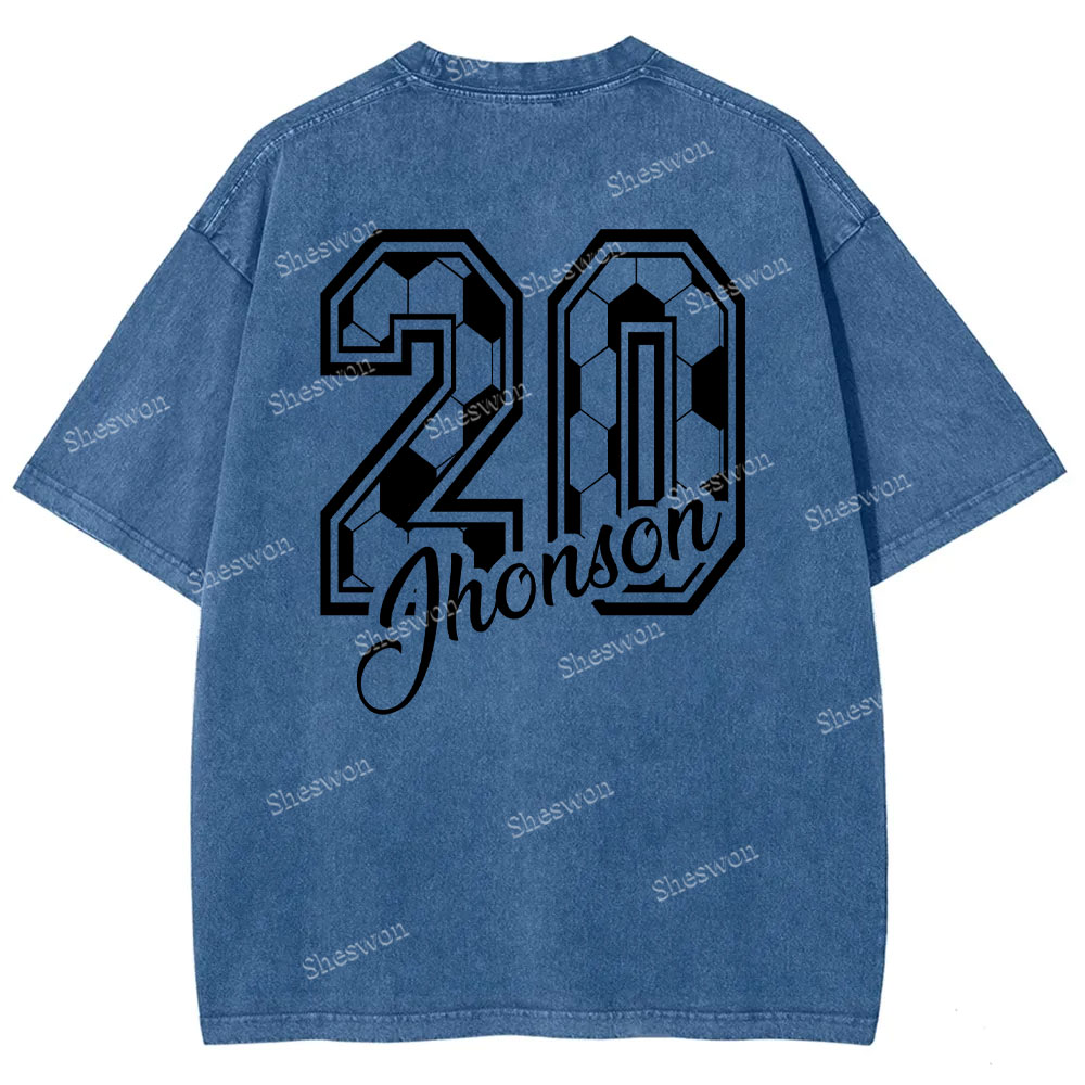 Custom Soccer Washed T-shirt