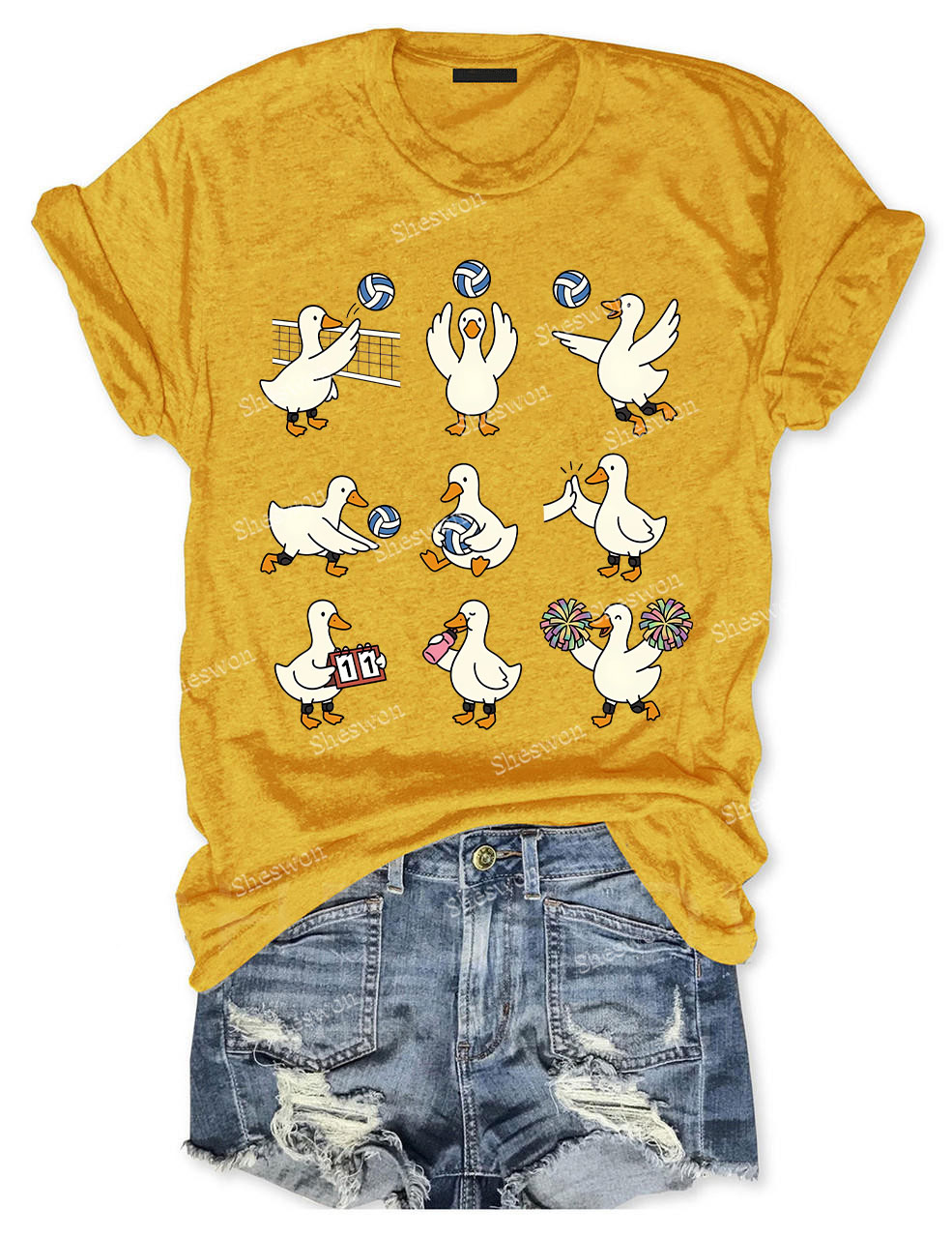 Funny Goose Volleyball Team T-shirt