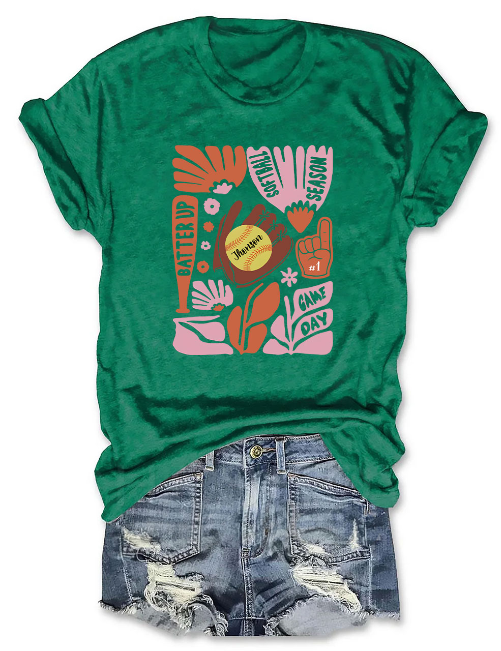 Custom Softball Mom T-shirt