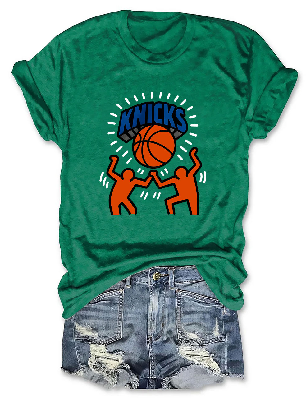 Keith Haring Knicks Basketball T-Shirt