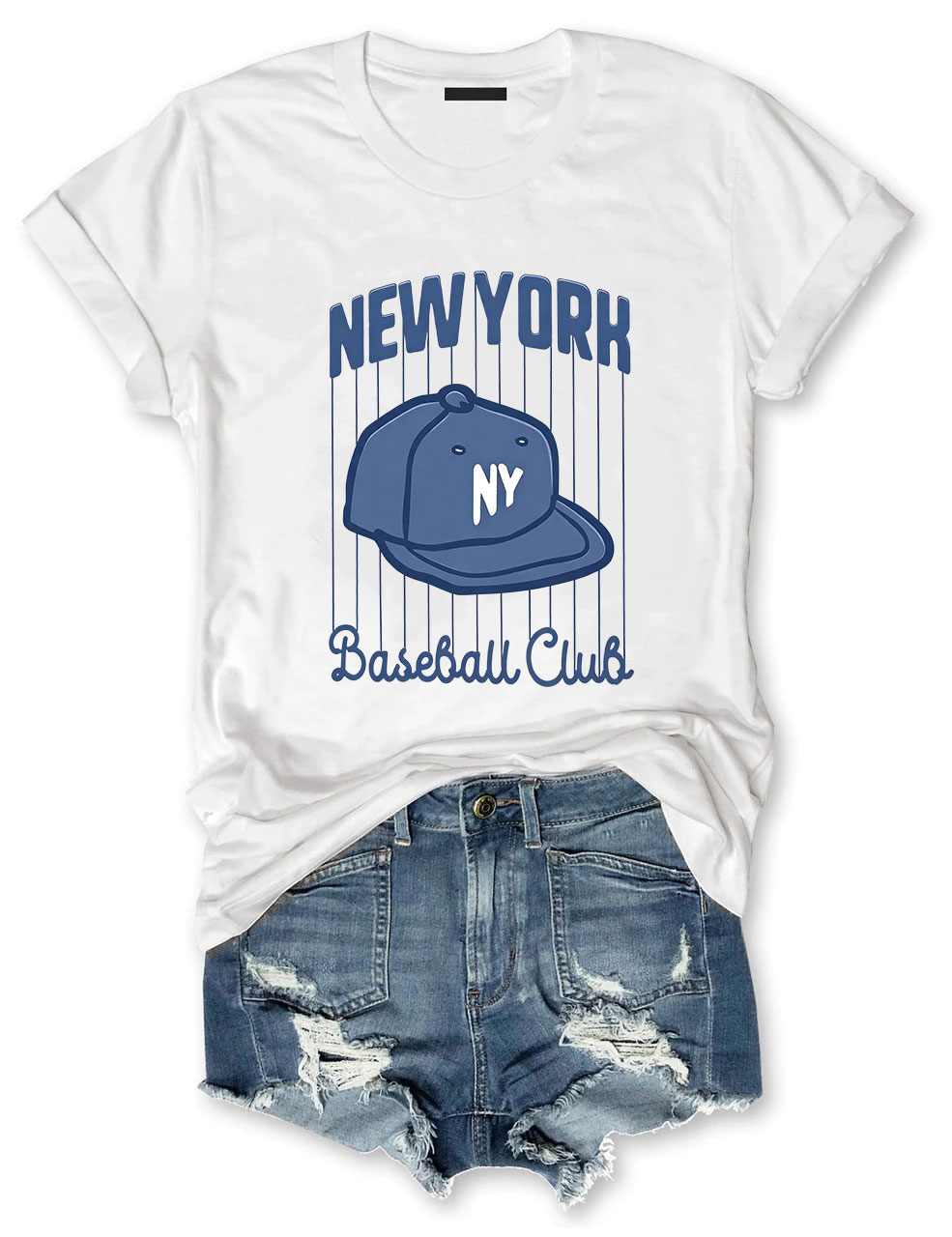 Retro New York Pinstripes Baseball T-Shirt