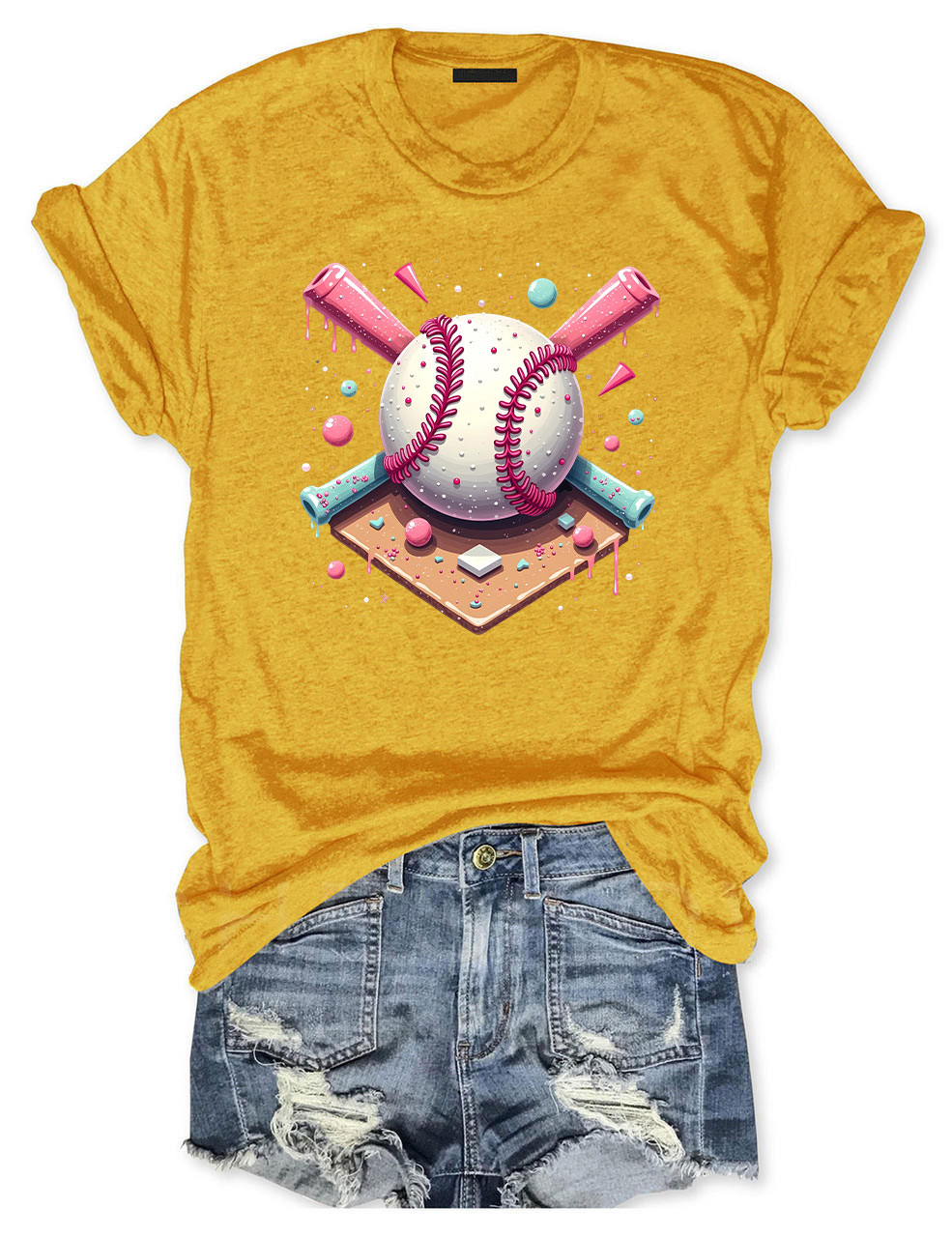 Ice Cream With Sprinkles Baseball T-shirt