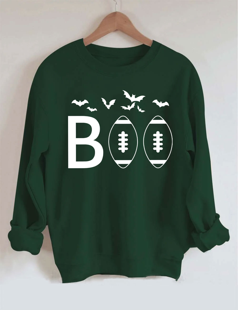 BOO Halloween Football Sweatshirt