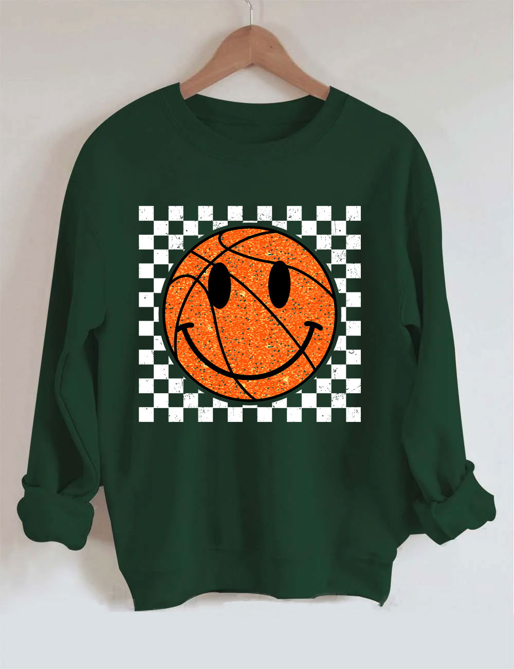 Smile Face Basketball Gameday Sweatshirt