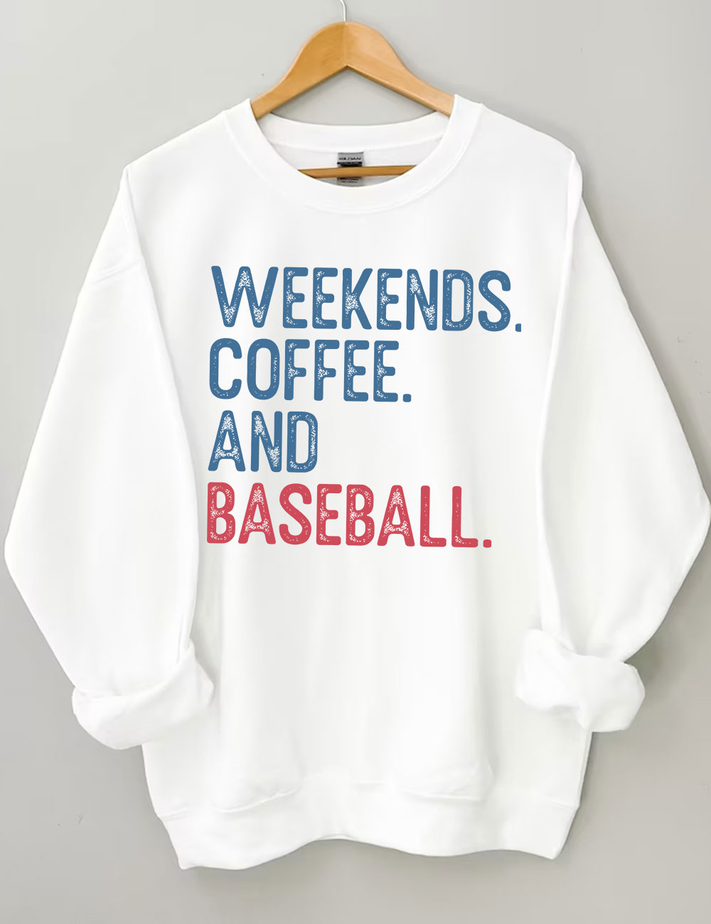Custom Weekends Coffee Baseball Sweatshirt