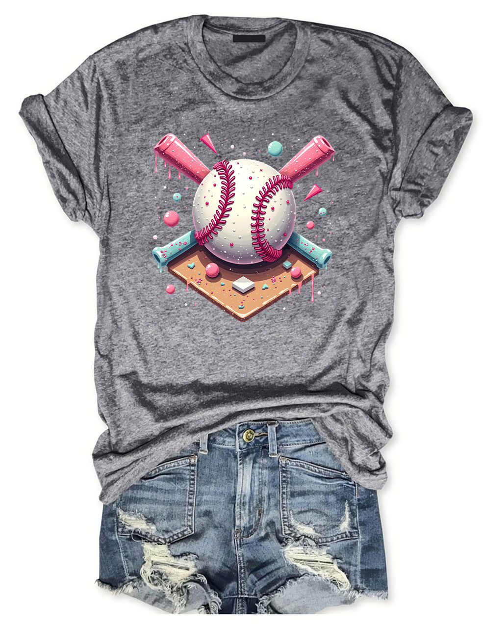 Ice Cream With Sprinkles Baseball T-shirt