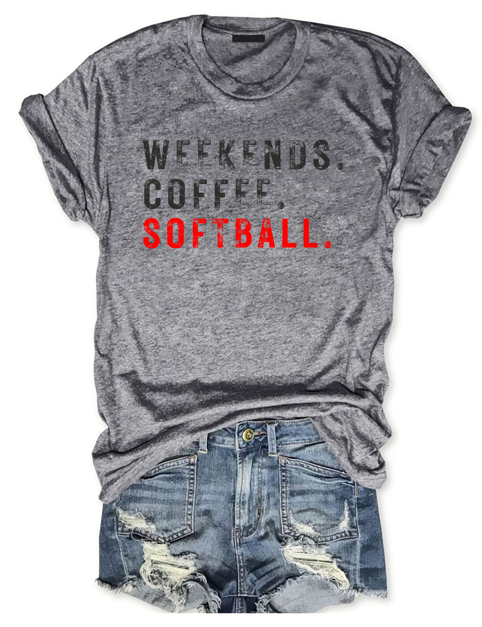 Weekends Coffee Softball T-shirt