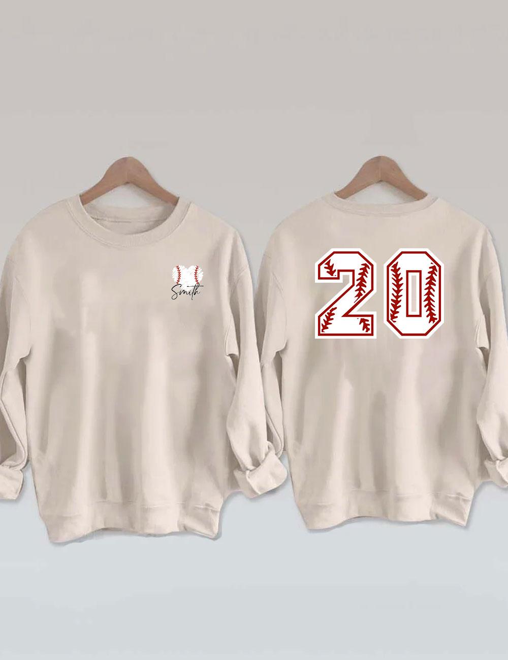 Custom Baseball Heart Funny Sweatshirt