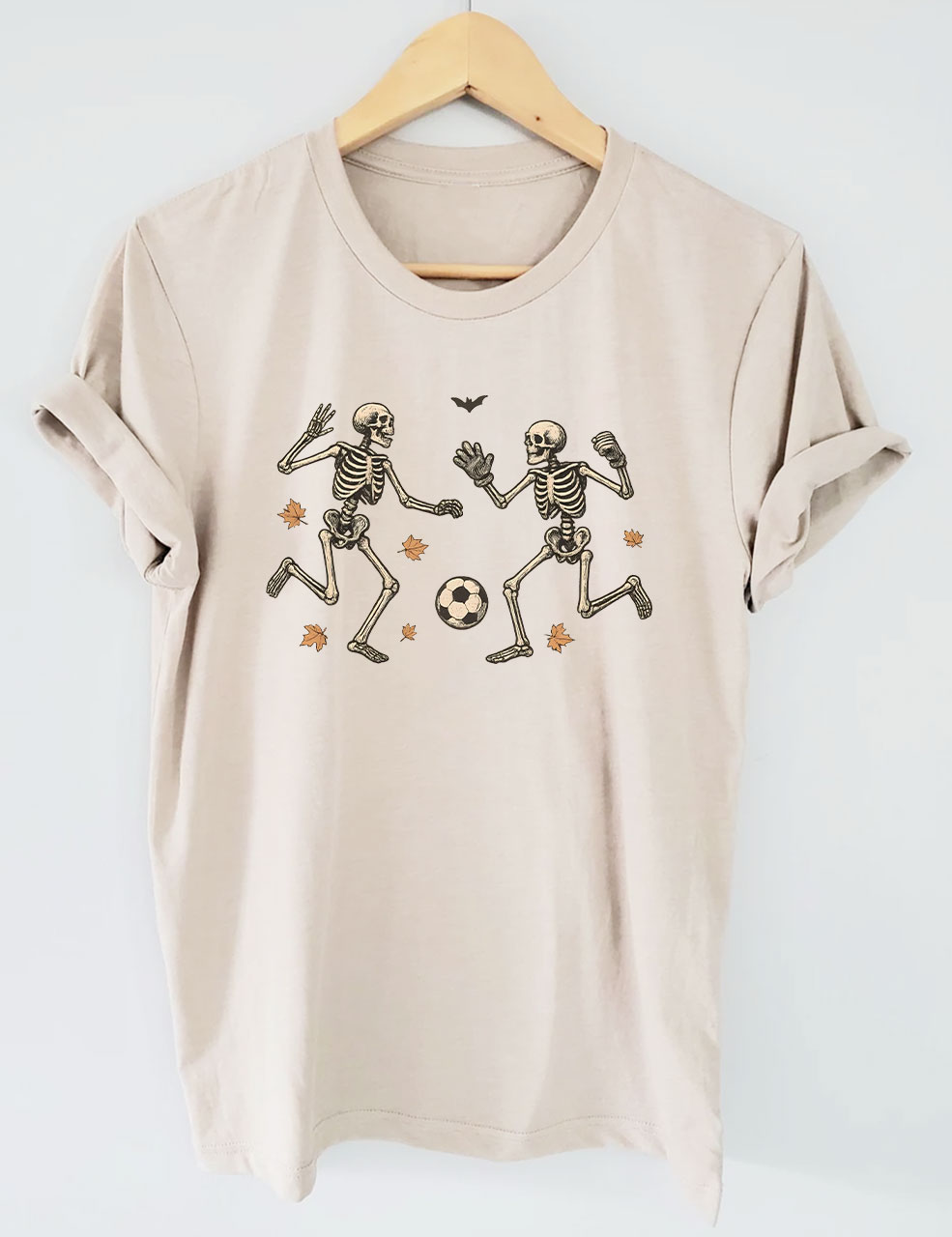 Funny Skeleton Soccer Halloween T-Shirt