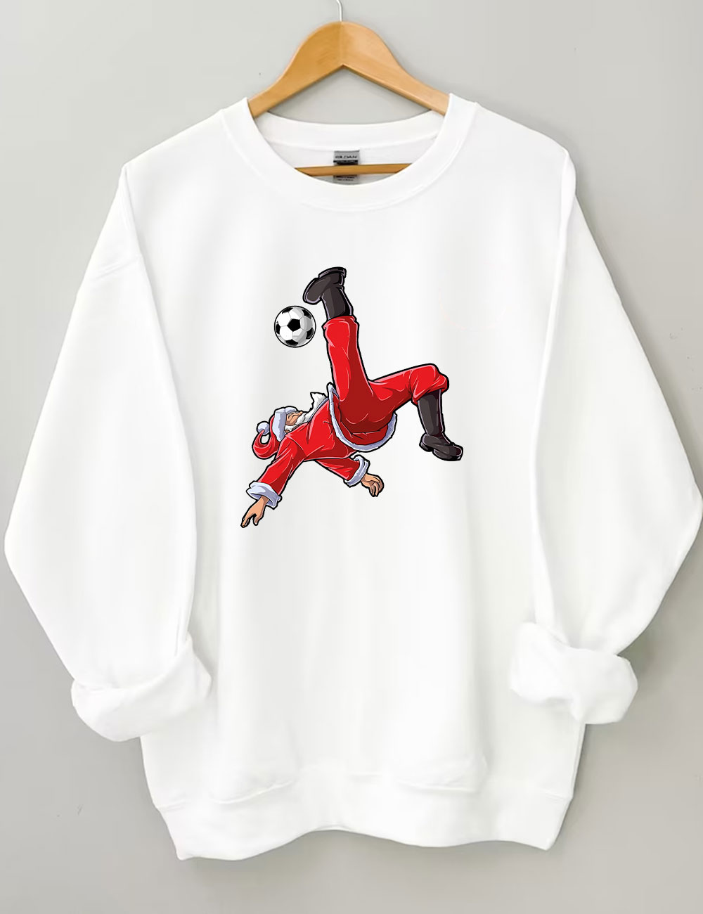 Christmas Soccer Santa Funny Sweatshirt