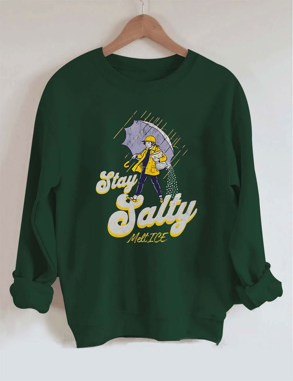 Subtle Anti Ice Stay Salty Protest Sweatshirt