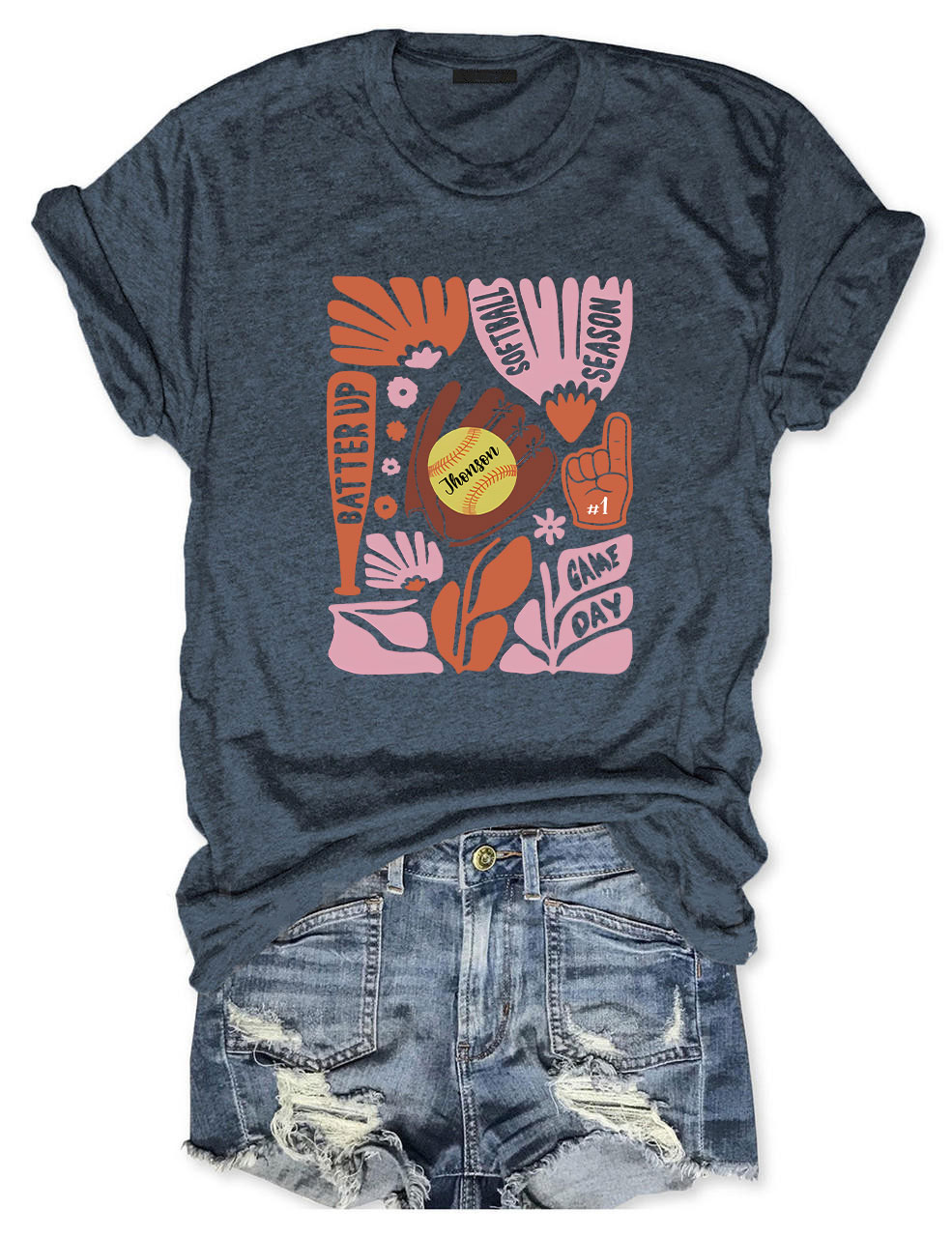 Custom Softball Mom T-shirt