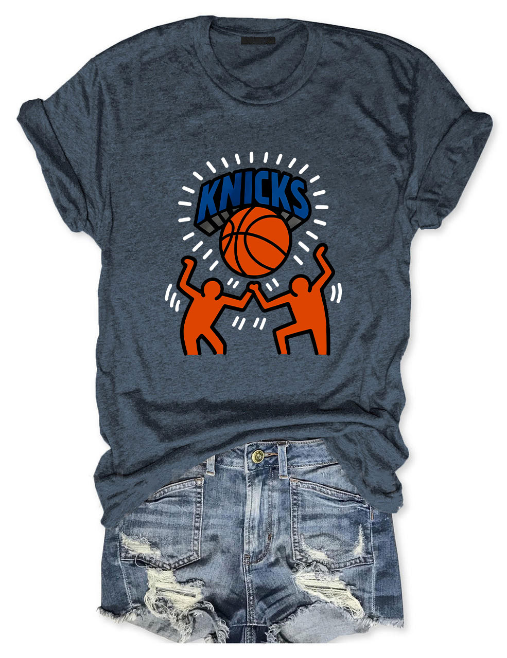 Keith Haring Knicks Basketball T-Shirt