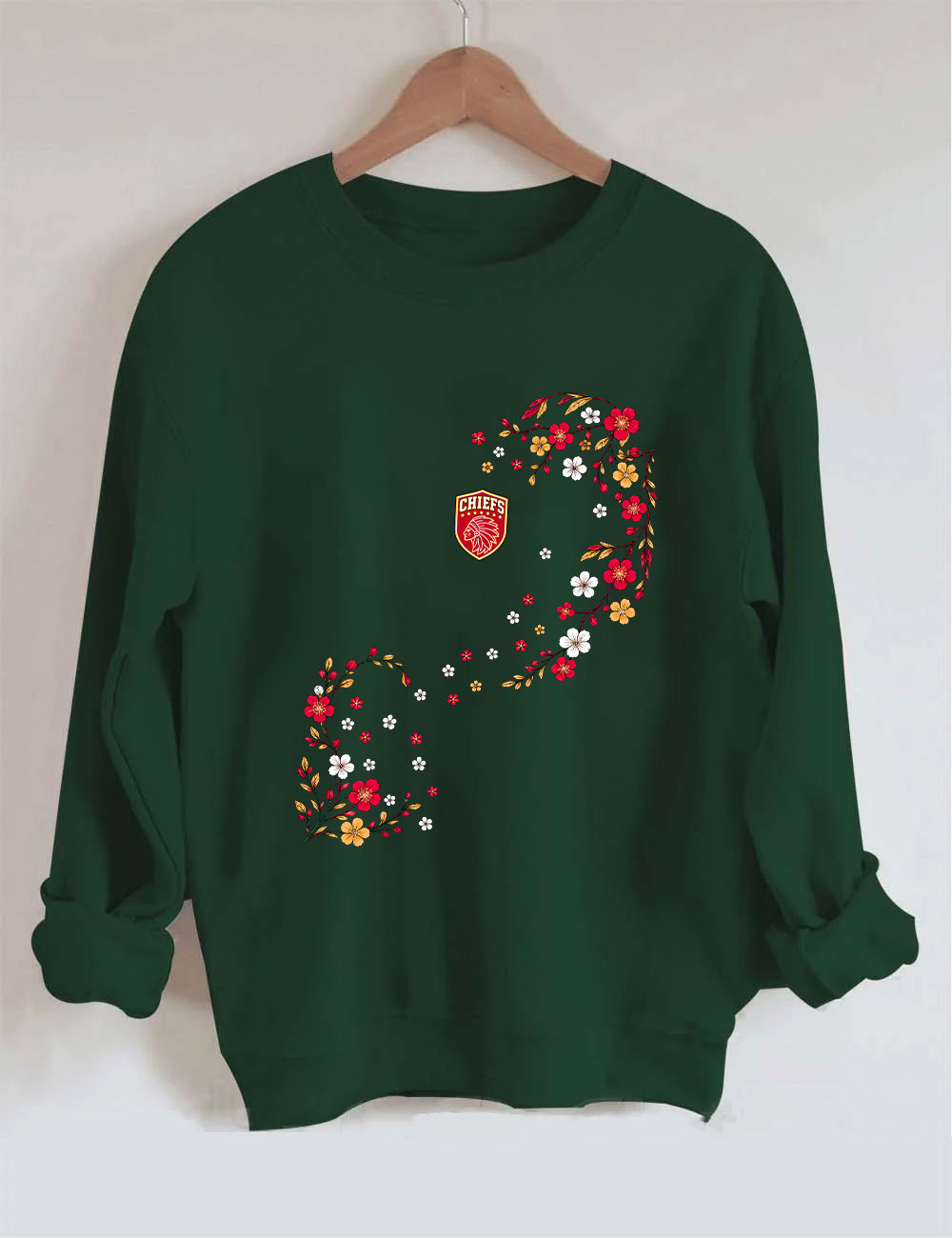 Chiefs Floral Football Sweatshirt
