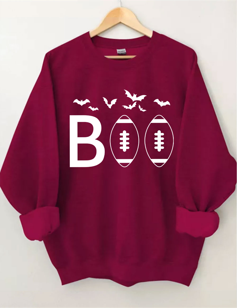 BOO Halloween Football Sweatshirt